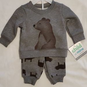 NWT Carter's Child of Mine sweat outfit NB